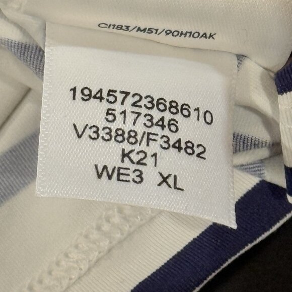 LANDS END Mariner Stripe Long Sleeve White Swim Rash Guard Tunic UPF50 Womens XL - Picture 8 of 11